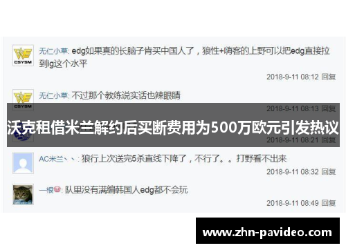 沃克租借米兰解约后买断费用为500万欧元引发热议